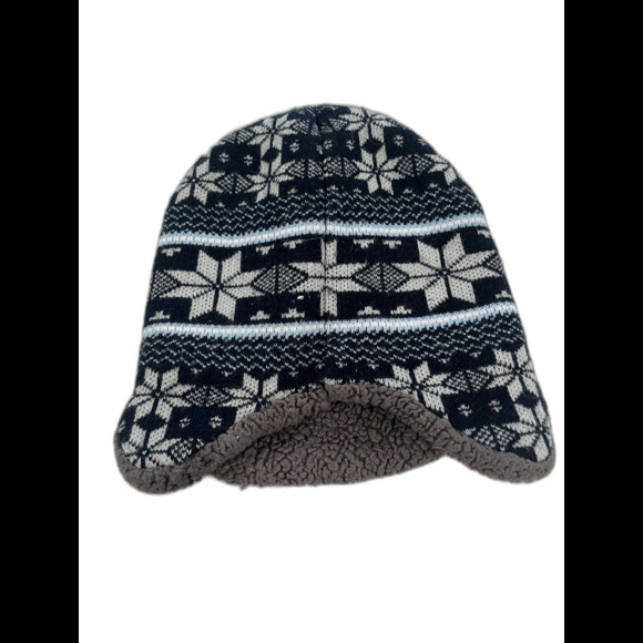 Baby Boys 0-12 month Blue White Fleece Bomber Hat Toddler - Picture 4 of 5